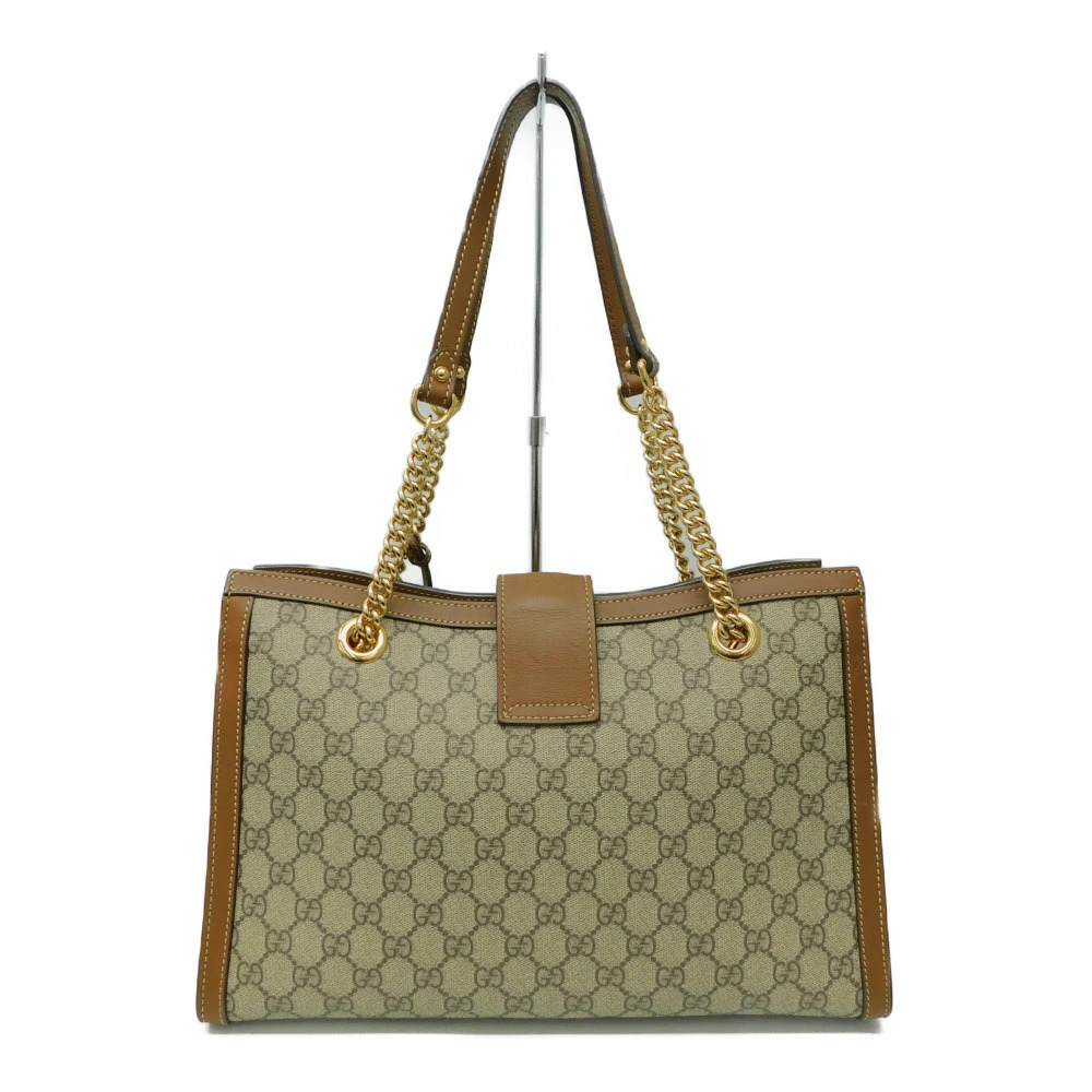 Gucci Shoulder Supreme GG Chain Handbag Bag Brown Beige Brown Tan